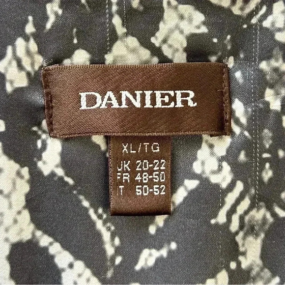 Vintage  Danier Leather Moto Jacket Zippered Blazer Coat Black Size XL - Picture 13 of 16